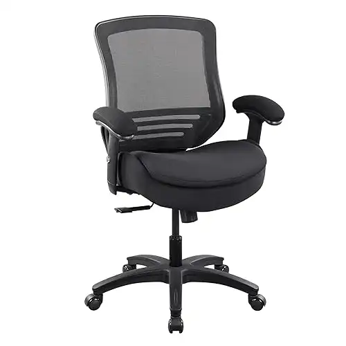 WITTLONG 400lbs Mesh Ergonomic Chair,Office Chair,Desk Chair,Height Adjustable Armrest,Lumbar Support, 360 Swivel Computer Task Chair (Black, Without Footring)